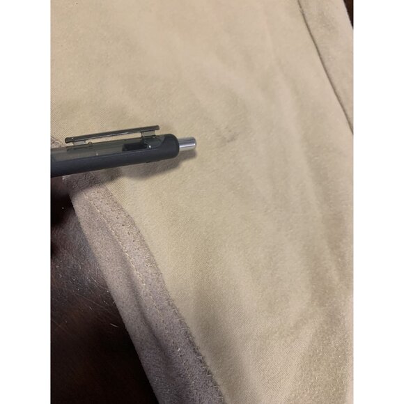 Devon Aire Beige Cotton Pull-On Equestrian Riding Breeches W/ Leather Knee Patch - Picture 8 of 8